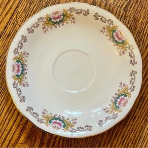 Vintage Yong Sheng Porcelain Lotus Saucer - 1970s Floral Decor 6”